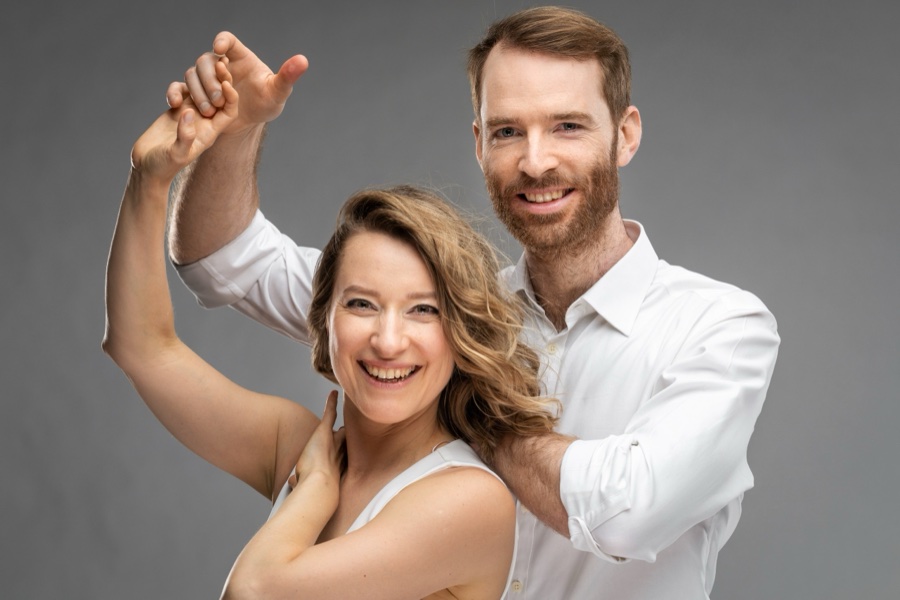 Playful studio moment